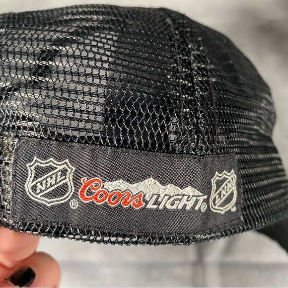 VINTAGE Edmonton Oilers SnapBack Hat Official NHL Coors Light Black Stitched - Picture 7 of 7